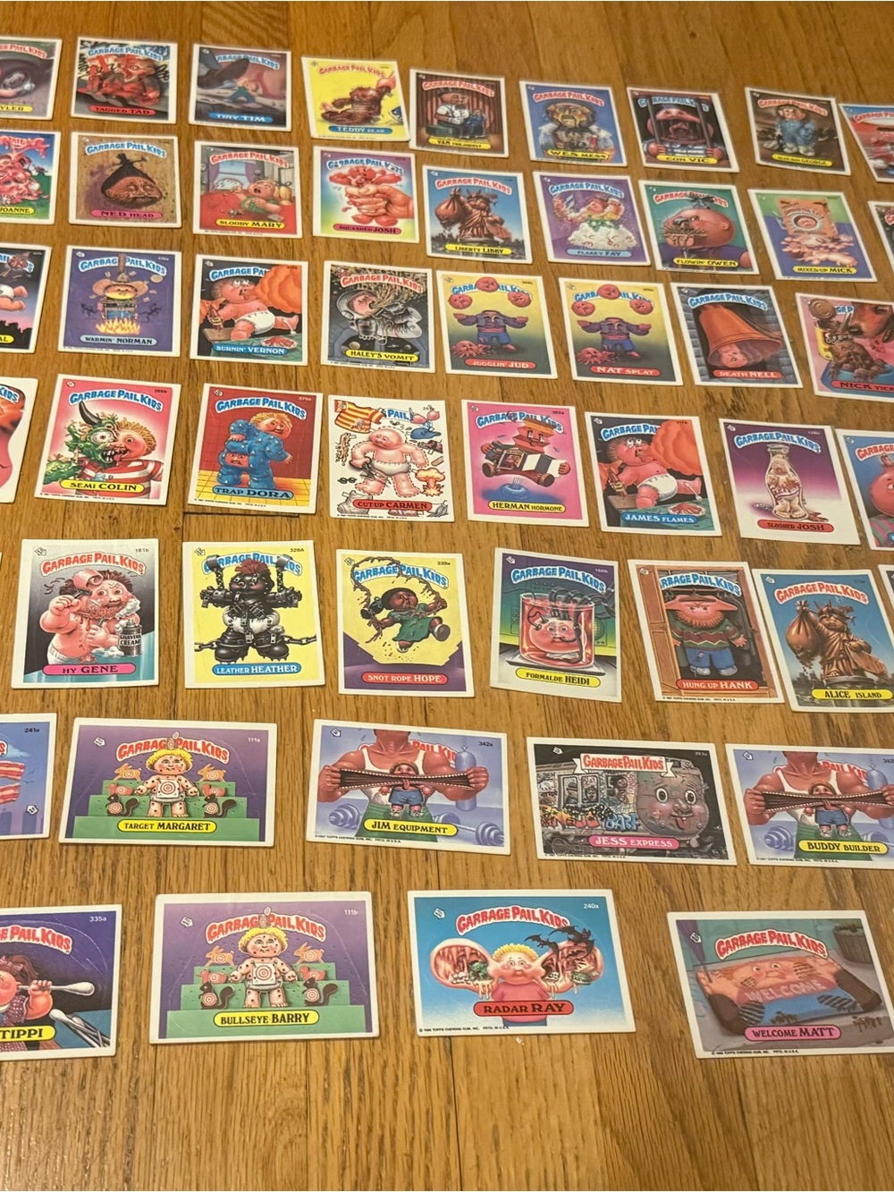 Garbage Pail Kids Collectible Trading Sticker Cards From 1980s  - Lot of 65